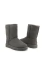 Graue UGG Stiefel Wildleder Textur