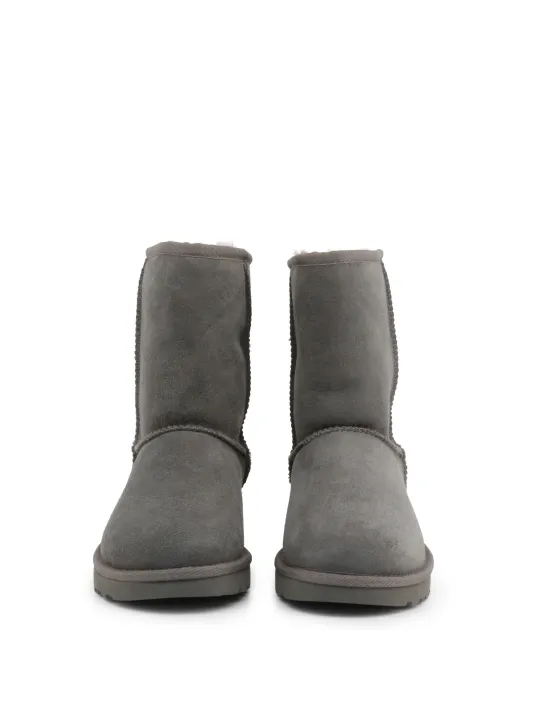 Graue UGG Stiefel kurze Wildlederoptik