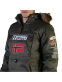 Grüne Herrenjacke mit Kapuze