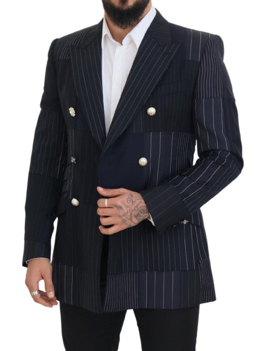 Blazers Elegant Navy Slim-Fit Double Breasted Blazer 4.830,00 € 8057142568464 | Planet-Deluxe