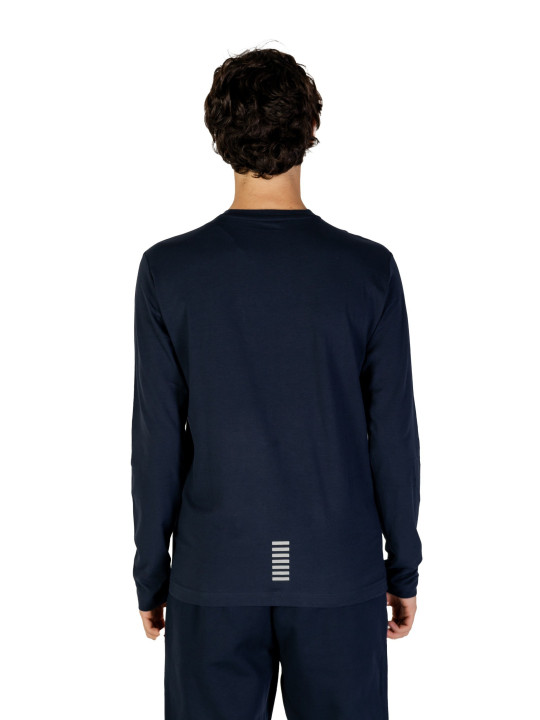Dunkelblaues Ea7 Langarmshirt mit Rücklogo