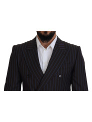 Suits Elegant Black Striped Virgin Wool Suit 3.050,00 € 8057142019577 | Planet-Deluxe