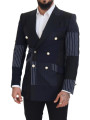 Blazers Elegant Navy Double Breasted Wool Blazer 4.830,00 € 8057142447875 | Planet-Deluxe