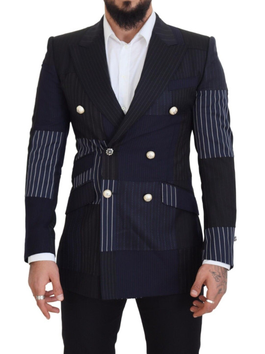 Blazers Elegant Navy Double Breasted Wool Blazer 4.830,00 € 8057142447875 | Planet-Deluxe