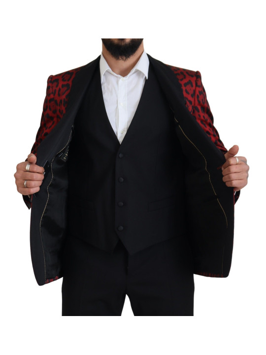 Suits Radiant Red Leopard Print Three Piece Suit 3.820,00 € 8057142549937 | Planet-Deluxe