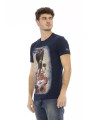 T-Shirts Sleek Summer Blue Tee with Unique Front Print 60,00 € 8056641286299 | Planet-Deluxe