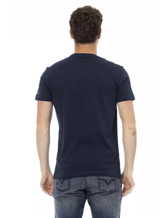 T-Shirts Sleek Summer Blue Tee with Unique Front Print 60,00 € 8056641286299 | Planet-Deluxe