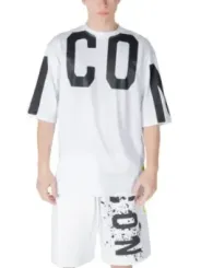"Icon T-Shirts im Sale | Icon Summer Tee - Weißes Baumwollshirt mit Print für warme Tage online kaufen"|Planet-Deluxe