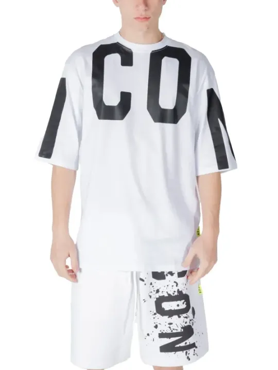 "Icon T-Shirts im Sale | Icon Summer Tee - Weißes Baumwollshirt mit Print für warme Tage online kaufen"|Planet-Deluxe