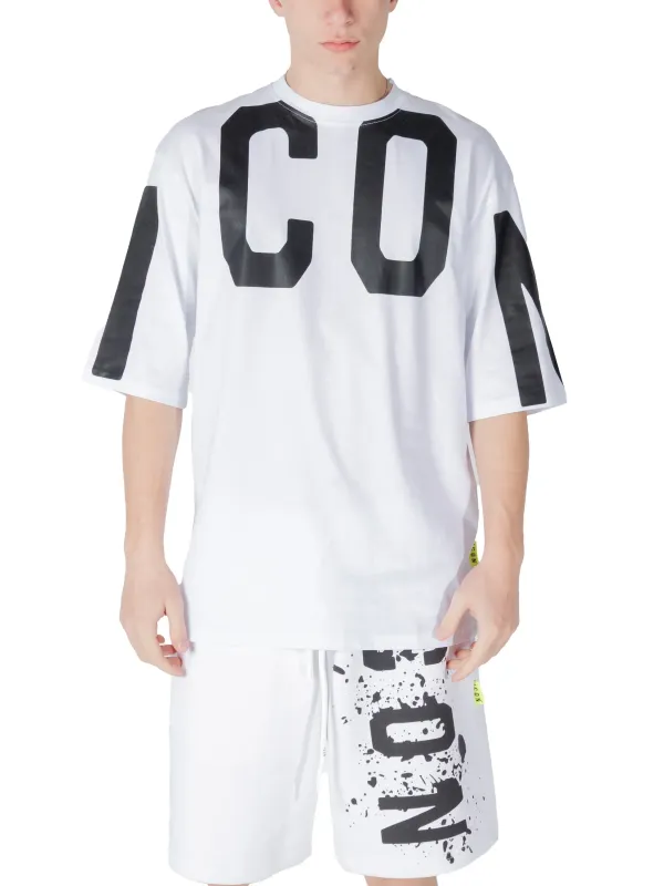 "Icon T-Shirts im Sale | Icon Summer Tee - Weißes Baumwollshirt mit Print für warme Tage online kaufen"|Planet-Deluxe