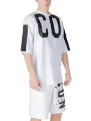 "Icon T-Shirts im Sale | Icon Summer Tee - Weißes Baumwollshirt mit Print für warme Tage online kaufen"|Planet-Deluxe