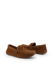 Braune Timberland Leder Mokassins Schleife