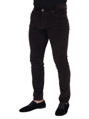 Jeans & Pants Elegant Brown Silk Blend Trousers 940,00 € 8050246182772 | Planet-Deluxe