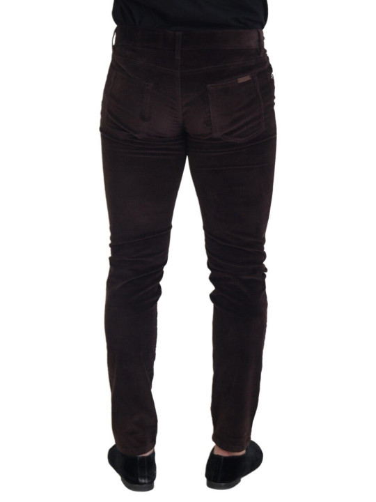 Jeans & Pants Elegant Brown Silk Blend Trousers 940,00 € 8050246182772 | Planet-Deluxe