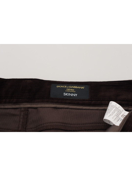 Jeans & Pants Elegant Brown Silk Blend Trousers 940,00 € 8050246182772 | Planet-Deluxe