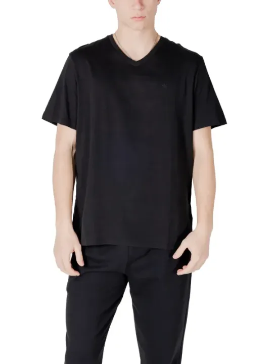 "Calvin Klein Jeans T-Shirts im Sale | Calvin Klein Herren V-Neck T-Shirt Schwarz online kaufen"|Planet-Deluxe