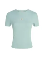"Calvin Klein Jeans T-Shirts im Sale | Calvin Klein Jeans Damen Azurblau TShirt online kaufen"|Planet-Deluxe