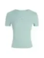 "Calvin Klein Jeans T-Shirts im Sale | Calvin Klein Jeans Damen Azurblau TShirt online kaufen"|Planet-Deluxe