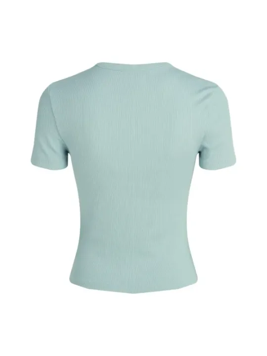 "Calvin Klein Jeans T-Shirts im Sale | Calvin Klein Jeans Damen Azurblau TShirt online kaufen"|Planet-Deluxe