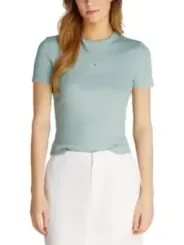 "Calvin Klein Jeans T-Shirts im Sale | Calvin Klein Jeans Damen Azurblau TShirt online kaufen"|Planet-Deluxe