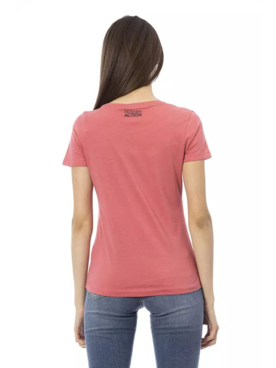 Tops & T-Shirts Chic Pink Print Tee for Trendy Summer Looks 60,00 € 8056641251921 | Planet-Deluxe