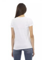 Tops & T-Shirts Chic White Printed Tee: Summer Wardrobe Essential 60,00 € 8056641249713 | Planet-Deluxe