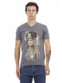 T-Shirts Elegant V-Neck Tee with Front Print Design 60,00 € 8056642803744 | Planet-Deluxe