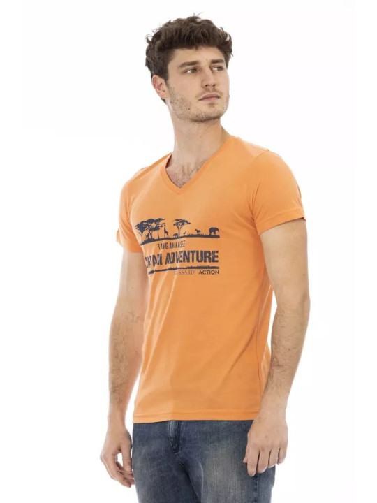 T-Shirts Orange V-Neck Tee with Front Print 60,00 € 8055358418252 | Planet-Deluxe