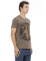 T-Shirts Chic V-Neck Short Sleeve Tee in Brown Hue 60,00 € 8056641279529 | Planet-Deluxe