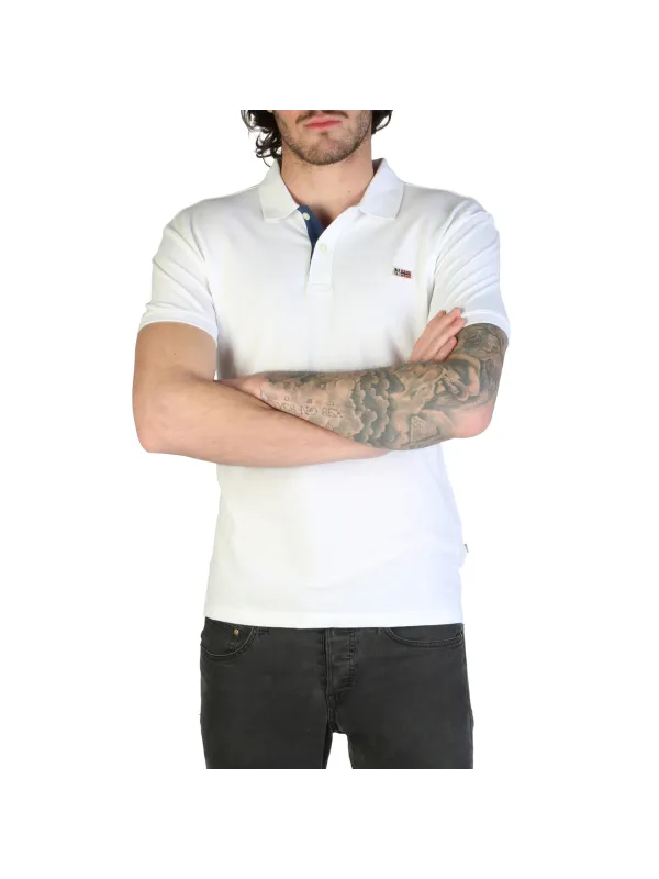 Weißes Napapijri Polohemd mit Logo Weißes Napapijri Polohemd mit Logo