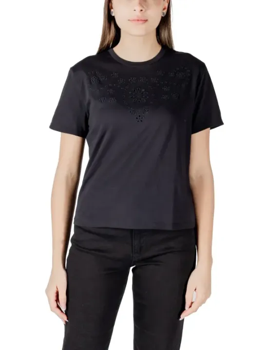 "Jacqueline De Yong T-Shirts im Sale | Jacqueline De Yong Basic T-Shirt Damen Schwarz online kaufen"|Planet-Deluxe