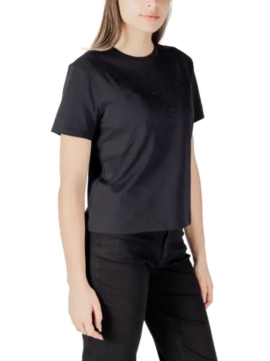 "Jacqueline De Yong T-Shirts im Sale | Jacqueline De Yong Basic T-Shirt Damen Schwarz online kaufen"|Planet-Deluxe