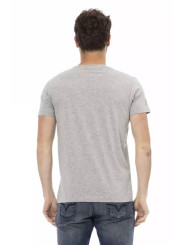 T-Shirts Elevated Casual Gray Tee with Unique Front Print 60,00 € 8056641270908 | Planet-Deluxe