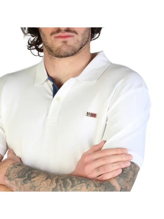 Weißes Napapijri Polohemd mit Logo
