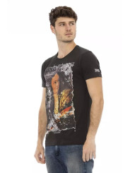 T-Shirts Sleek Black Print Tee - Casual Elegance Redefined 60,00 € 8056641270045 | Planet-Deluxe