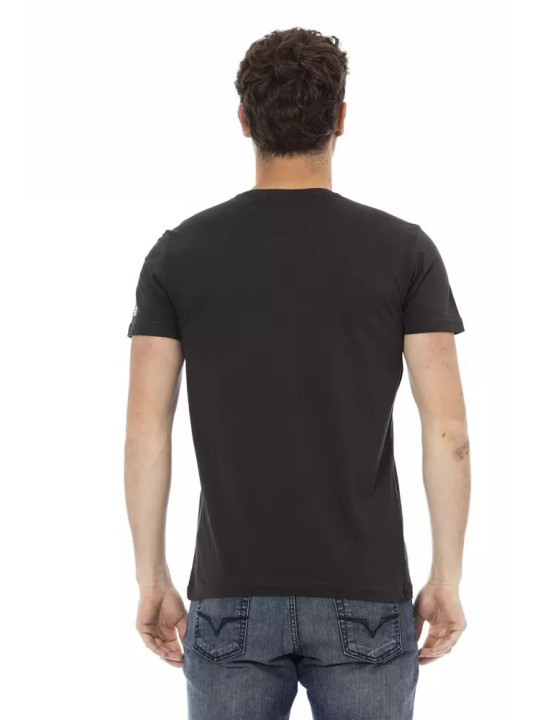 T-Shirts Sleek Black Print Tee - Casual Elegance Redefined 60,00 € 8056641270045 | Planet-Deluxe
