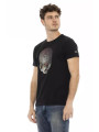 T-Shirts Elevated Casual Black Tee - Short Sleeve & Round Neck 60,00 € 8056641262354 | Planet-Deluxe