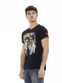 T-Shirts Sleek Black Tee with Exclusive Front Print 60,00 € 8056641260831 | Planet-Deluxe