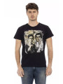 T-Shirts Sleek Black Tee with Exclusive Front Print 60,00 € 8056641260831 | Planet-Deluxe
