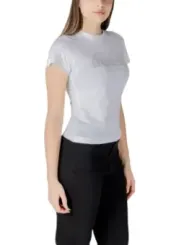 "Guess Active T-Shirts im Sale | Guess Active Damen T-Shirt Weiß Frühling/Sommer Strassdetails online kaufen"|Planet-Deluxe