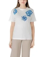 "Ichi T-Shirts im Sale | "Sommerliches Ichi Blumen-T-Shirt aus Baumwolle für Damen" online kaufen"|Planet-Deluxe