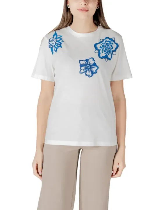 "Ichi T-Shirts im Sale | "Sommerliches Ichi Blumen-T-Shirt aus Baumwolle für Damen" online kaufen"|Planet-Deluxe