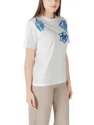 "Ichi T-Shirts im Sale | "Sommerliches Ichi Blumen-T-Shirt aus Baumwolle für Damen" online kaufen"|Planet-Deluxe