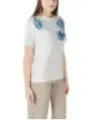 "Ichi T-Shirts im Sale | "Sommerliches Ichi Blumen-T-Shirt aus Baumwolle für Damen" online kaufen"|Planet-Deluxe