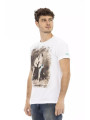 T-Shirts Elegant White Cotton Blend Tee 60,00 € 8056641286954 | Planet-Deluxe