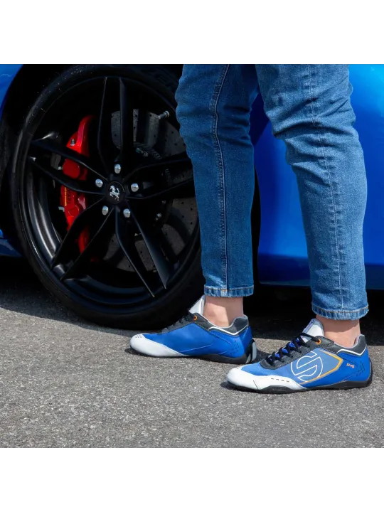 Blaue weiße Sparco Sneakers Orange