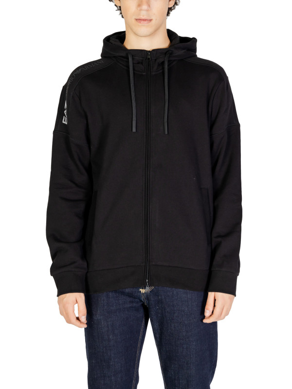 Schwarzer Reißverschluss Kapuzenpullover Ea7 477619 Schwarzer Reißverschluss Kapuzenpullover Ea7 477619