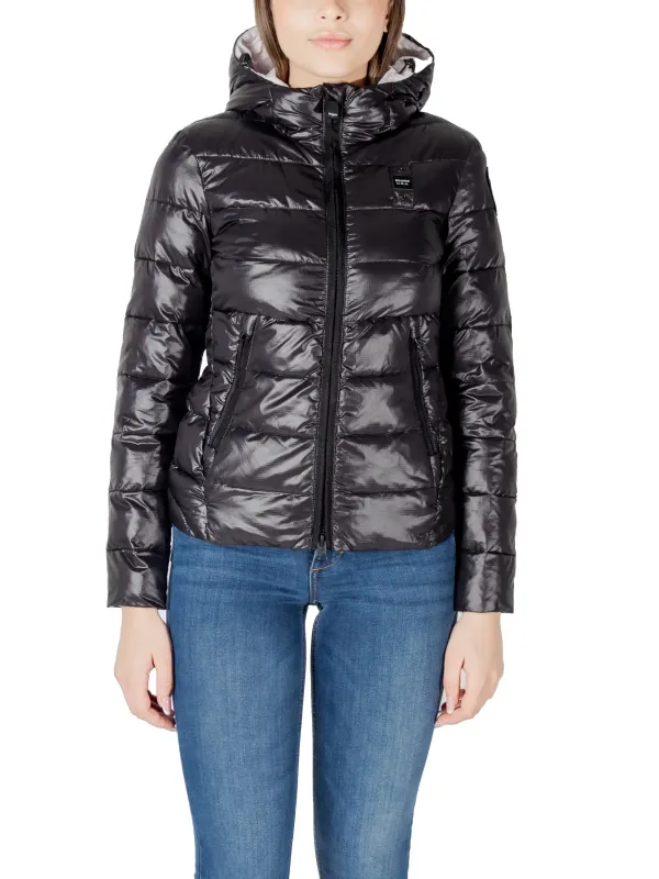 "Blauer Jacken im Sale | Blauer Damen Pufferjacke Schwarz - Stilvoller Frühlingsbegleiter online kaufen"|Planet-Deluxe
