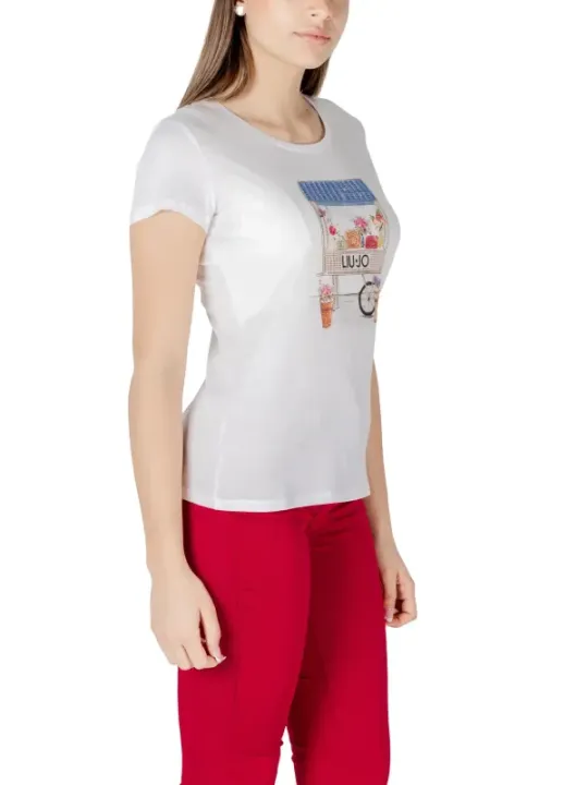"Liu Jo T-Shirts im Sale | Liu Jo Sommer T-Shirt Damen Weiß online kaufen"|Planet-Deluxe