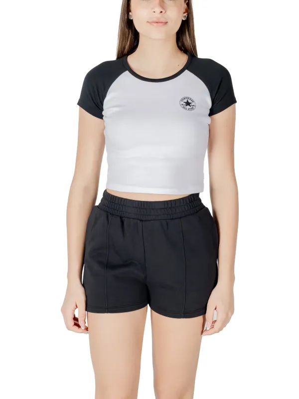 "Converse T-Shirts im Sale | Converse Classic Damen T-Shirt Weiß Baumwollmix Sommer 485481 online kaufen"|Planet-Deluxe